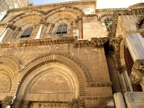 Church as seen from outside courtyard